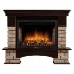 Портал Firelight Forte Wood 30 камень коричневый, шпон темный дуб