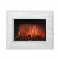 Каминокомплект:ОчагElectrolux EFP/P-3020LS с порталом Loft 30 камень белый, белая эмаль