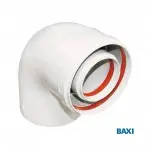 Колено коаксиальное 90 полипропиленовое, диам. 80/125 для конденсационных котлов KHG71408871-