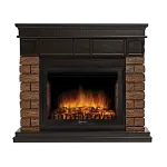Портал Firelight Bricks Wood 25 камень темный, шпон венге