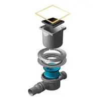 Трап точечный PESTAN Confluo Standard 15Х15 Black Glass 2 Gold 13000153_Pest