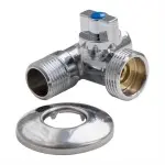 Кран VALFEX шаровой для подключения сантех. приборов 1/2"x3/4"x1/2" (90), арт. VF.256.N.04