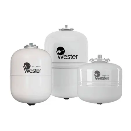 Бак мембранный для ГВС Wester Premium WDV 24 нерж. контрфланец
(Контрфланец из нержавеющей стали. Пригоден для накопления воды после обратного осмоса.)