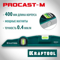 KRAFTOOL  PROCAST-M 400 мм, Магнитный литой уровень (34718-040)