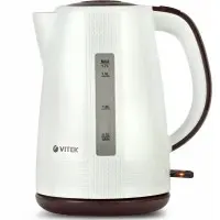 Чайник электрический Vitek VT-7055 1.7л. 2150Вт белый/коричневый корпус: пластик
