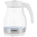 Чайник электрический Hyundai HYK-G3802 1.7л. 2200Вт белый/серебристый корпус: стекло
