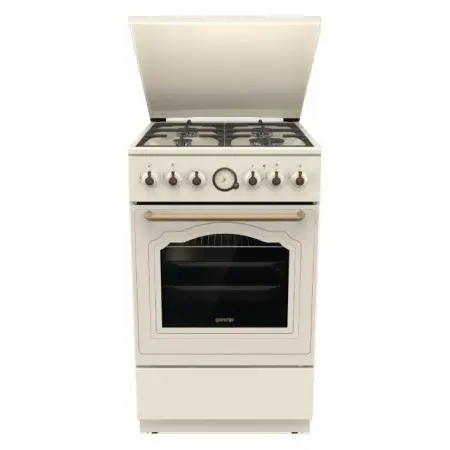 Плита Комбинированная Gorenje GKS5B70CLI бежевый (металлическая крышка) реш.чугун