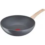 Сковорода ВОК (WOK) Tefal Natural Force G2661972 круглая 28см покрытие: Mineralia+ non-stick ручка несъемная (без крышки) серый (2100118262)