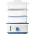 Пароварка Centek CT-1462 3ярус. 1050Вт белый/голубой