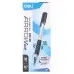 Ручка шариков. Deli Arrow EQ10-BK серый мет./черный d=0.7мм черн. черн. резин. манжета