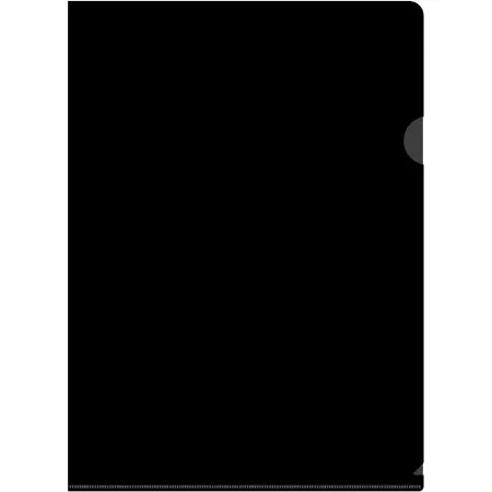 Папка-уголок Бюрократ DeLuxe DLCBLCK A4 пластик 0.18мм черный
