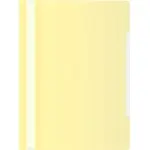 Папка-скоросшиватель Бюрократ Pastel -PSLPAST/YEL A4 прозрач.верх.лист пластик желтый 0.14/0.18