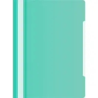Папка-скоросшиватель Бюрократ Pastel -PSLAST/GRN A4 прозрач.верх.лист пластик мятный 0.14/0.18