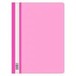 Папка-скоросшиватель Бюрократ Double Neon -PSLDNE/PINK A4 прозрач.верх.лист пластик розовый 0.14/0.18