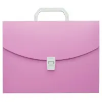 Портфель Бюрократ Pastel PASTPP01PINK 1 отдел. A4 пластик 0.7мм розовый