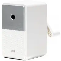 Точилка для карандашей механическая Deli 71160White 1 отверстие пластик белый
