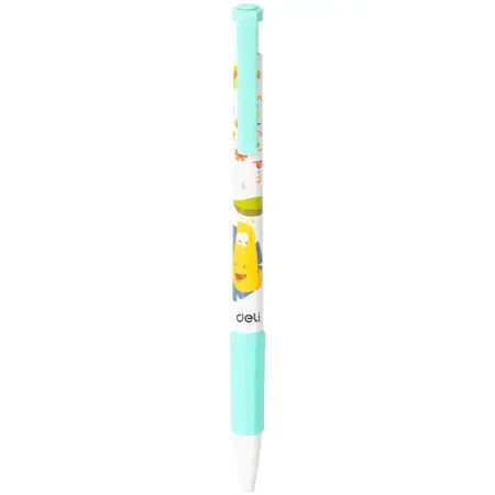 Набор ручек шариков. Deli Larva (EQ26-BK-P) ассорти черн. черн. кор.карт. (12шт) линия 0.5мм резин. манжета