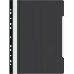 Папка-скоросшиватель Бюрократ PS-P20BLCK A4 прозрач.верх.лист боков.перф. пластик черный 0.12/0.16