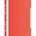 Папка-скоросшиватель Бюрократ PS-P20RED A4 прозрач.верх.лист боков.перф. пластик красный 0.12/0.16