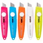 Нож канцелярский Deli E2020 Vivid Mini шир.лез.9мм фиксатор сталь ассорти блистер