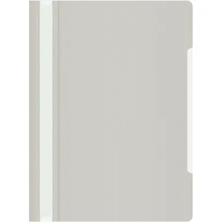 Папка-скоросшиватель Бюрократ -PS20GREY A4 прозрач.верх.лист пластик серый 0.12/0.16