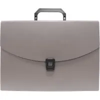 Портфель Бюрократ -BPP13GREY 13 отдел. A4 пластик 0.7мм серый