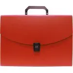 Портфель Бюрократ -BPP13RED 13 отдел. A4 пластик 0.7мм красный