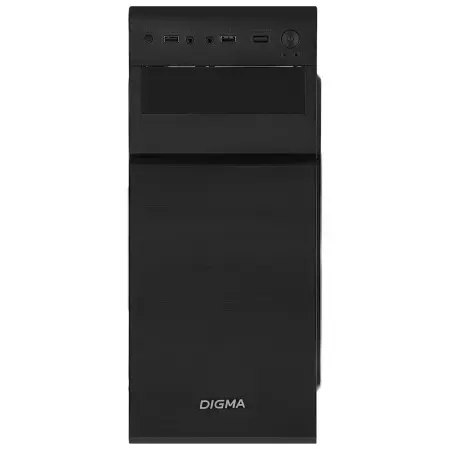 Корпус Digma DC-ATX101-U2 черный без БП ATX 1x80mm 2x120mm 2xUSB2.0 audio