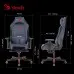 Кресло игровое A4Tech Bloody GC-470 синий с подголов. крестов. металл