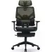 Кресло Cactus CS-CHR-MC01-LGNBK салатовый сиденье черный сетка/ткань с подголов. крестов. пластик подст.для ног