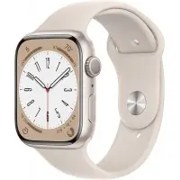 Смарт-часы Apple Watch Series 8 А2771 45мм OLED корп.сияющая звезда рем.сияющая звезда разм.брасл.:M/L (MNUQ3LL/A)