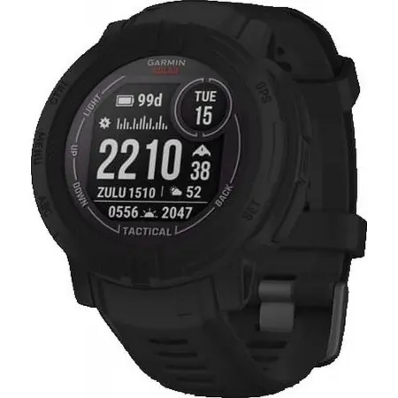Смарт-часы Garmin Instinct 2 Solar 45мм 0.9" AMOLED корп.черный силикон рем.черный (010-02627-03)