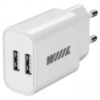 Сетевое зар./устр. Wiiix UNN-1-2-01 2.4A 2xUSB универсальное белый