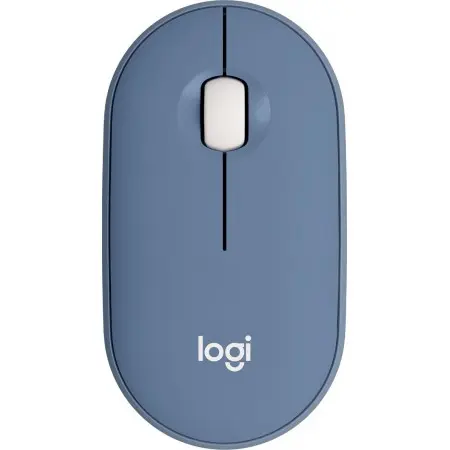 Мышь Logitech Pebble M350 синий/голубой оптическая 1000dpi silent беспров. BT/Radio USB 2but (910-006655)