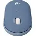 Мышь Logitech Pebble M350 синий/голубой оптическая 1000dpi silent беспров. BT/Radio USB 2but (910-006655)