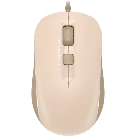 Мышь A4Tech Fstyler FM26 бежевый/коричневый оптическая 1600dpi USB для ноутбука 4but (FM26 USB (CAFE LATTE))