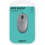 Мышь Logitech M110 Silent серый/темно-серый оптическая 1000dpi silent USB 2but (910-006760)