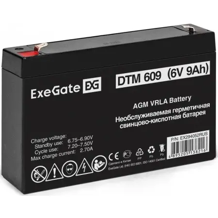 Батарея для ИБП Exegate EX294052 6В 9Ач