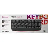 Клавиатура Defender Atom HB-546 черный USB Multimedia for gamer (подставка для запястий) (45546)