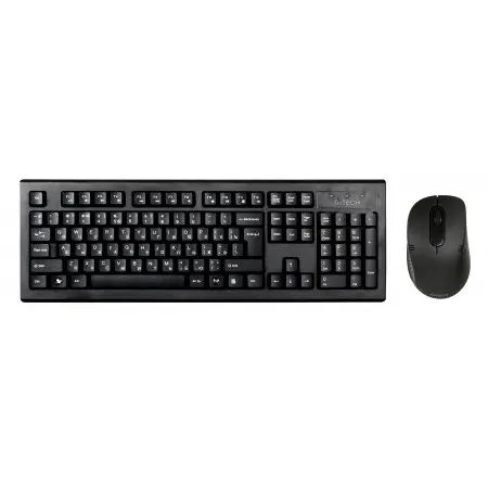Клавиатура + мышь A4Tech 7100N клав:черный мышь:черный USB беспроводная