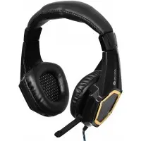 Наушники с микрофоном Оклик HS-L310G Guardian черный/золотистый 2.2м мониторные оголовье (359483)