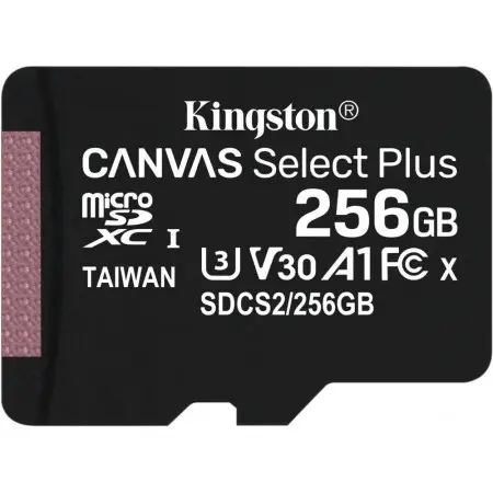 Флеш карта microSDXC 256GB Kingston SDCS2/256GBSP Canvas Select Plus w/o adapter
