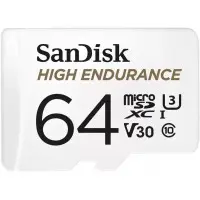 Флеш карта microSDXC 64GB Sandisk SDSQQNR-064G-GN6IA High Endurance V30 + adapter