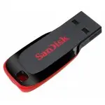 Флеш Диск Sandisk 128Gb Cruzer Blade SDCZ50-128G-B35 USB2.0 черный/красный