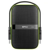 Жесткий диск Silicon Power USB 3.0 2Tb SP020TBPHDA60S3K A60 SP020TBPHDA60S3K Armor 2.5" черный/зеленый