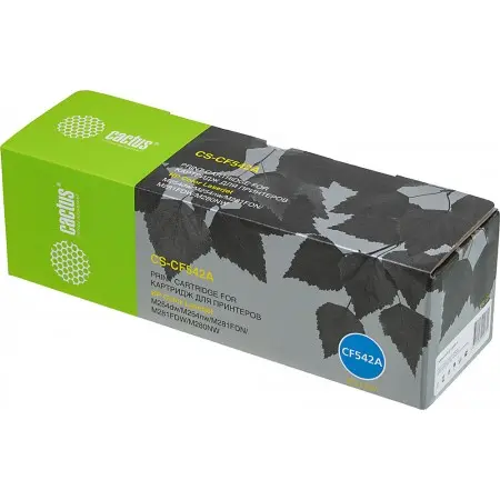 Картридж лазерный Cactus CS-CF542A CF542A желтый (1400стр.) для HP LJ M254dw/M280nw/M281fdn