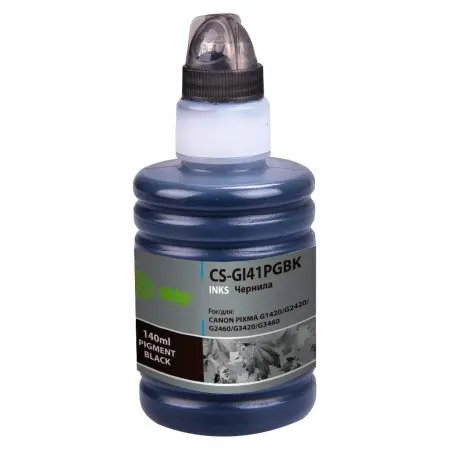 Чернила Cactus CS-GI41PGBK GI-41 PGBK черный пигментный 140мл для Canon PIXMA G1420/G2420/G2460/G3420/G3460