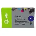 Картридж струйный Cactus CS-EPT7412 T7412 голубой (1100мл) для Epson SureColor SC-F6000/6200/7000
