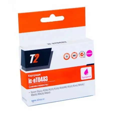 Картридж струйный T2 C13T048340 IC-ET0483 C13T04834010 пурпурный для Epson St Ph R200/R300