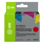 Картридж струйный Cactus CS-PG512 PG-512 черный (15мл) для Canon Pixma iP2700/MP240/MP250/MP260/MP270/MP272/MP280/MP480/MP490/MP492/MP495/MX320/MX330/MX340/MX350